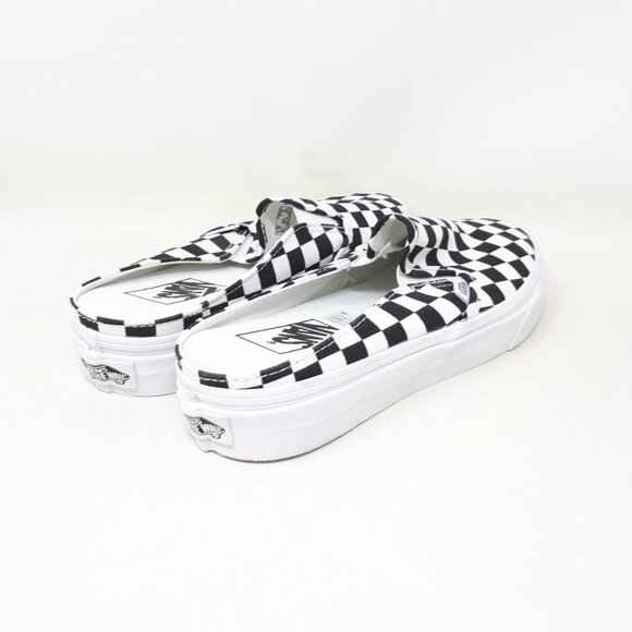 Vans Classic Slip-On Mule Authentic Shoe Sneaker Black White Mens 5.5 / Womens 7 - Picture 5 of 12